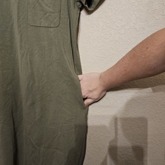 BANANA REPUBLIC 1687116 GREEN SHORT SLEEVE ONE POCKET T-SHIRT DRESS SZ Small - Picture 7 of 9